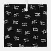 イメージ、ビジネスロゴ、その他のデザイン ガラスオーナメント (裏面)