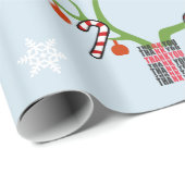 イメージ/ロゴの追加クリスマス〔雄ジカの〕枝角 ラッピングペーパー (ロールコーナー)