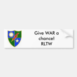 イメージ[6]、戦争にチャンスを与えます! RLTW バンパーステッカー