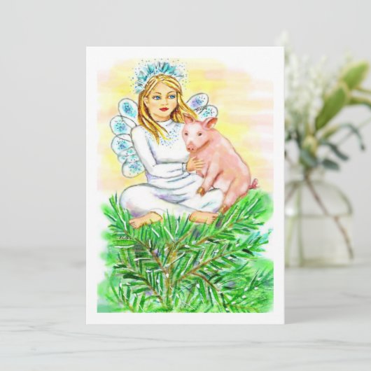 イモジーンクリスマスエンジェルピグレットJLビエル シーズンカード (スタンド正面)