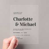 イモダンンペル，エレガンテ アクリル招待状 (インサイチュ (ポータブル))