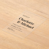 イモダンンペル，エレガンテ アクリル招待状 (レイダウン)