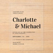 イモダンンペル，エレガンテ アクリル招待状 (正面)