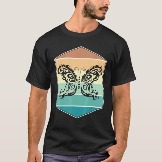 イモムシ 蝶々 虫 チョウチョ Tシャツ (正面)