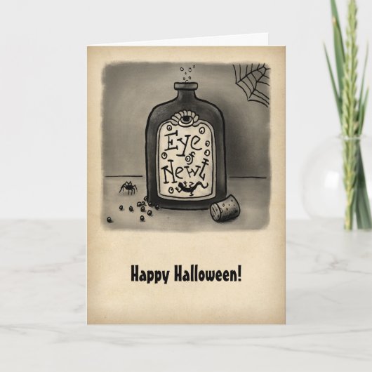 イモリの目のハロウィンカード カード (正面)