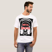 イヤフォン付きデスメタルバンド Tシャツ (正面フル)