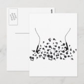 イヤホン ポストカード (正面/裏面)