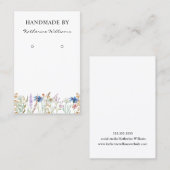 イヤリングかわいらし表示 |ワイルドフラワーフローラ 名刺 (正面/裏面)