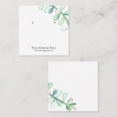 イヤリングのジュエリーの表示カード • 水気が多いサボテン スクエア名刺 (正面/裏面)