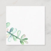 イヤリングのジュエリーの表示カード • 水気が多いサボテン スクエア名刺 (裏面)