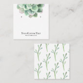 イヤリングのジュエリーの表示カード • 水気が多い花 スクエア名刺 (正面/裏面)