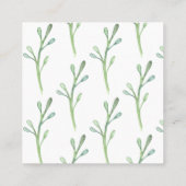 イヤリングのジュエリーの表示カード • 水気が多い花 スクエア名刺 (裏面)