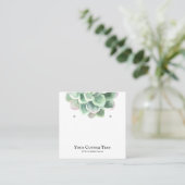 イヤリングのジュエリーの表示カード • 水気が多い花 スクエア名刺 (スタンド正面)