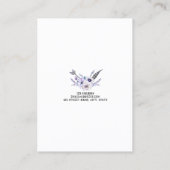 イヤリングのジュエリーの表示カード • Bohoの羽の花柄 名刺 (裏面)