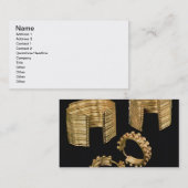 イヤリングの2つの開いた彫面を切り出されたブレスレットそして組 名刺 (正面/裏面)