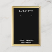 イヤリングエレガント表示金ゴールド縁ど 名刺 (正面)