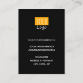 イヤリングエレガント表示金ゴールド縁ど 名刺 (裏面)