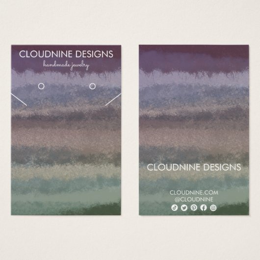 イヤリングカラフルネックレスジュエリー表示カード (正面&裏面)