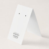 イヤリングカードの上に折り畳み、下部にロゴを付けます。 名刺 (正面)