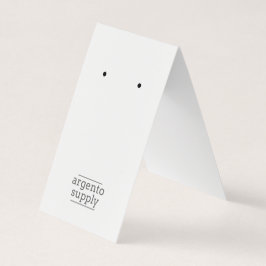 イヤリングカードの上に折り畳み、下部にロゴを付けます。 名刺