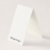 イヤリングカードの上に折り畳み、下部にロゴを付けます。 名刺 (裏面)