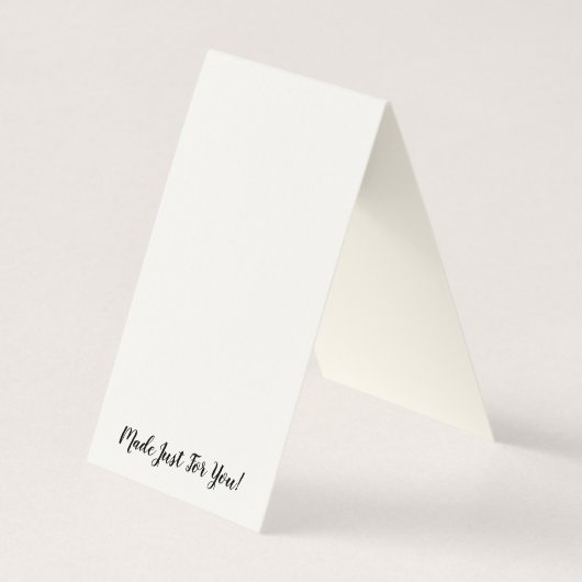 イヤリングカードの上に折り畳み、下部にロゴを付けます。 名刺 (裏面)