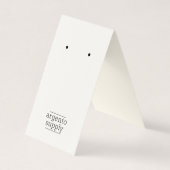 イヤリングカードの上に折り畳み、下部にロゴを付けます。 名刺 (正面)