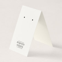 イヤリングカードの上に折り畳み、下部にロゴを付けます。