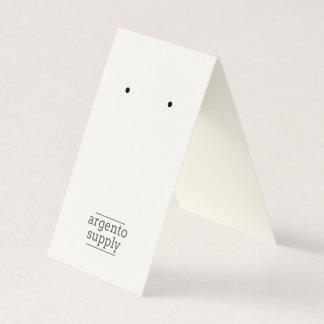 イヤリングカードの上に折り畳み、下部にロゴを付けます。 名刺