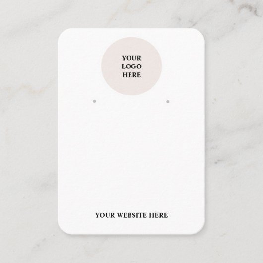 イヤリングカードディスプレイ3.5インチx 2.5インチ 名刺 (正面)