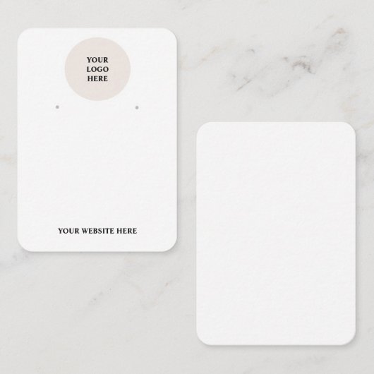 イヤリングカードディスプレイ3.5インチx 2.5インチ 名刺 (正面/裏面)