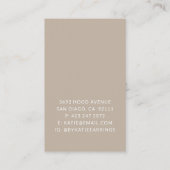 イヤリングカードループカスタムーイヤリングディスプレイカード 名刺 (裏面)