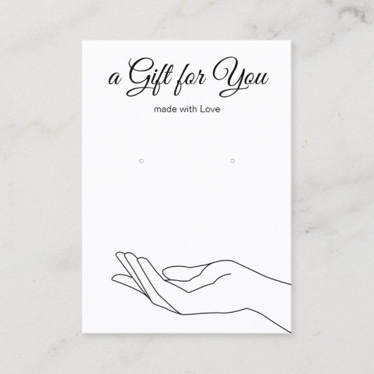 イヤリングギフト表示ホルダーカード 名刺 (正面)