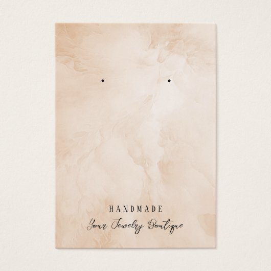 イヤリングクリームアイボリー抽象芸術ジュエリー表示カード (正面)