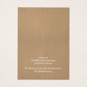 イヤリングジュエラーディスプレイカード、ブラウンクラフトテクスチャ (裏面)