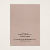 イヤリングジュエラーディスプレイカード、ライトブラウンクラフト (裏面)