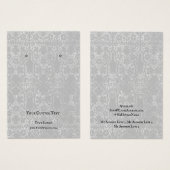 イヤリングジュエリーディスプレイカード素朴、グレーダマスク (正面&裏面)