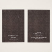 イヤリングジュエリーディスプレイカード素朴、ダーククラフト (正面&裏面)