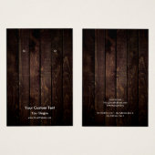 イヤリングジュエリーディスプレイカード素朴、木材をテーマにした (正面&裏面)