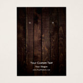 イヤリングジュエリーディスプレイカード素朴、木材をテーマにした (正面)