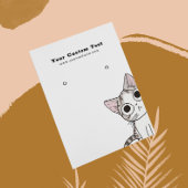 イヤリングジュエリーディスプレイカード・かわいい子猫 名刺