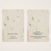 イヤリングジュエリーディスプレイカード、エイジングライトブラウン (正面&裏面)