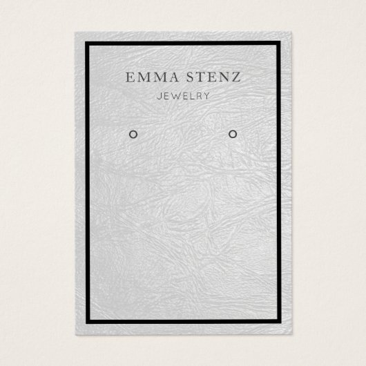 イヤリングジュエリーディスプレイカード・シックレザー (正面)