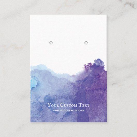 イヤリングジュエリーディスプレイカード·パステルウォーターカラー 名刺 (正面)