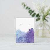 イヤリングジュエリーディスプレイカード·パステルウォーターカラー 名刺 (スタンド正面)