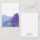 イヤリングジュエリーディスプレイカード·パステルウォーターカラー 名刺 (正面/裏面)