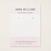 イヤリングジュエリーディスプレイカード・ピンクフローラレース (正面)