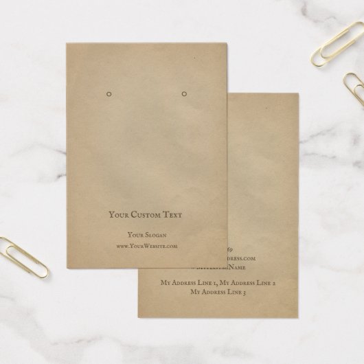 イヤリングジュエリーディスプレイカード、ブラウンクラフトアート (オフィス)