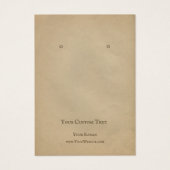 イヤリングジュエリーディスプレイカード、ブラウンクラフトアート (正面)