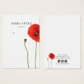 イヤリングジュエリーディスプレイカード・ポピーシンプル (正面&裏面)